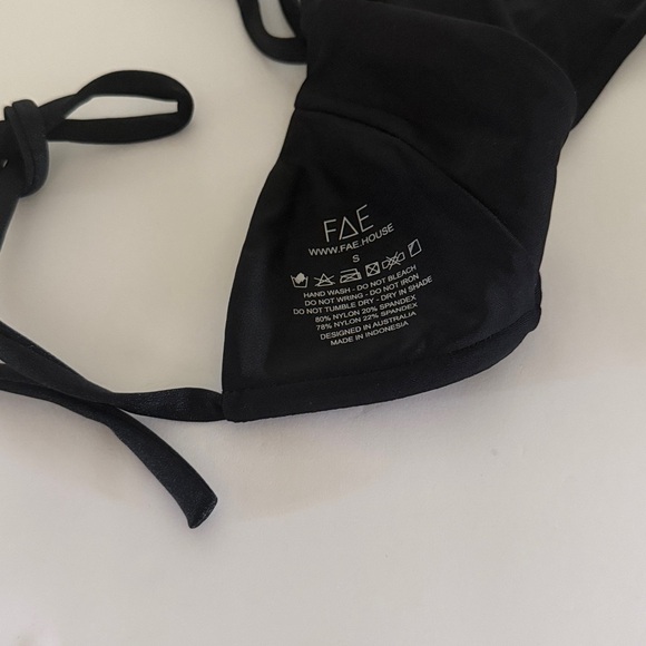 FAE House Triangle Bikini Swim Top in Black Size XS/S - Picture 4 of 7